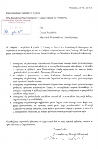 Apel KZ przy Teatrze Polskim we Wrocławiu o wsparcie